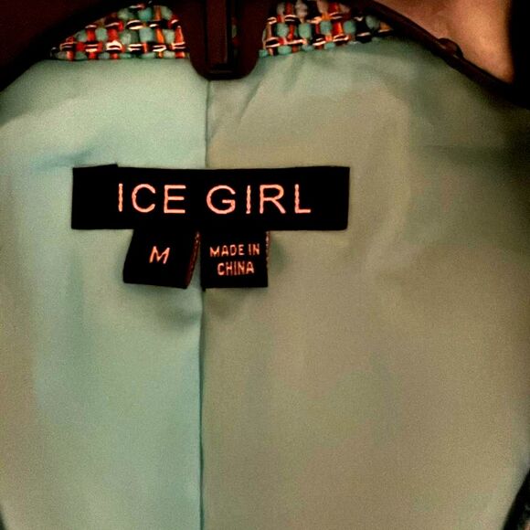 Tweed Silk Blend Blazer - Ice Girl Women’s Size M - Picture 3 of 3